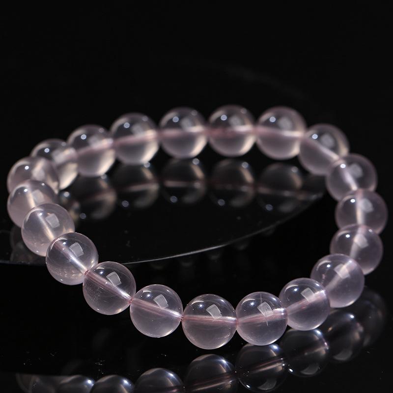 Hongchu Crystal Natural Starlight Moissanite Pink Crystal Bracelet Pink Crystal Bead Bracelet