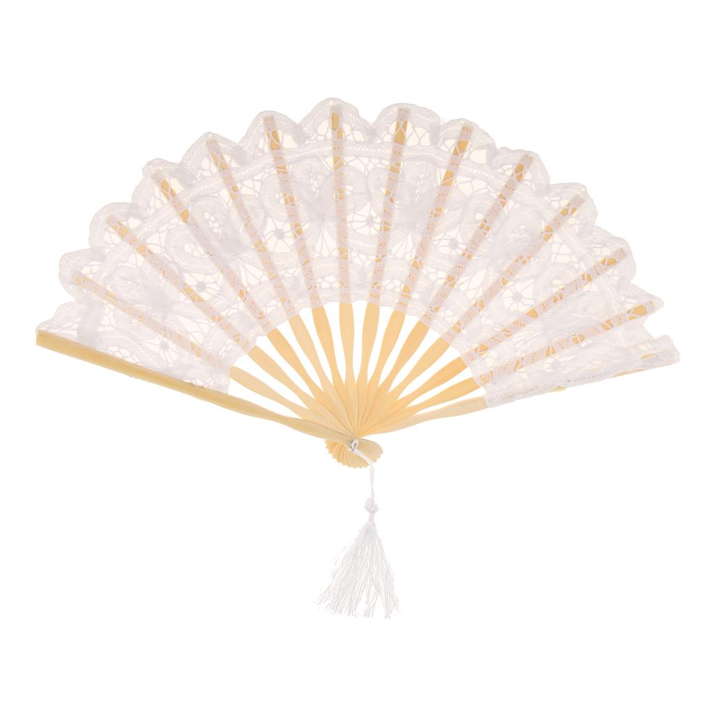 Deluxe Lace Folding Fan Chinese Style Hand Fan for Performance Prop Party Decoration and Elegant Event Gift