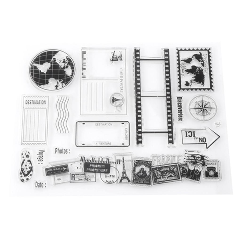 Clear Stamp Scrapbook Photo Cards Postcards 14x18cm Rubber Seal Silicone Stamps