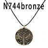 Viking Wolf Necklace Bronze Silver Pendant Couple Gift Norse Tree of Life Jewelry for Men Women