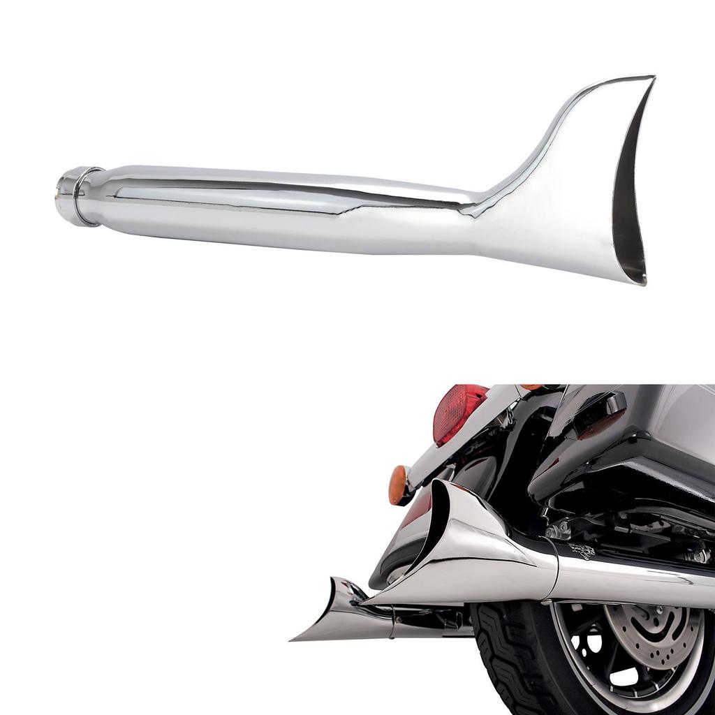 Retro Motorcycle Exhaust Pipe for Cruiser/Prince/Ranger/Harley/XL883 - Straight Fish Tail Universal Tail Section