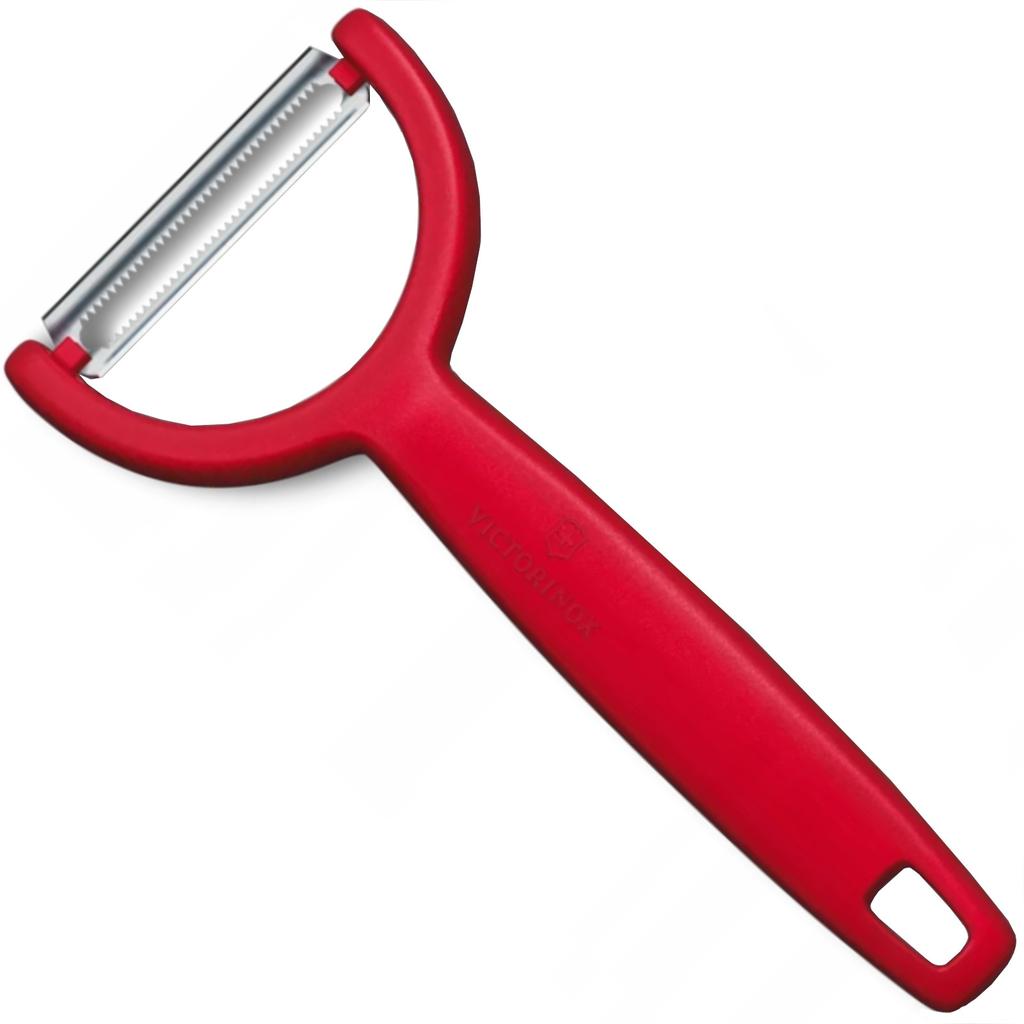 Ypso Horizontal Peeler with Serrated Blade, Length 145 - Red