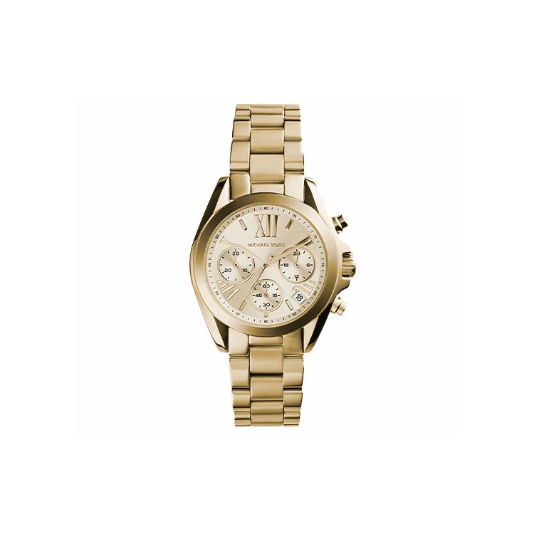 MICHAEL KORS Bradshaw Wrist Watch Quartz Movement Stainless Steel Strap Gold Dial Men s Watches MK5798 Gold Dial MK5798
