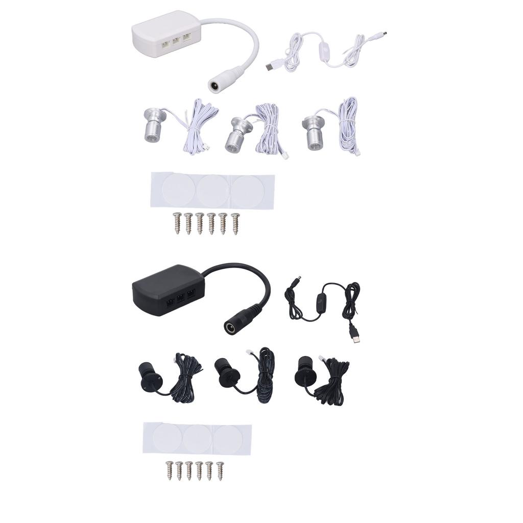  LED bodová světla 5V USB vitrínové osvětlení 1 až 3 stmívatelné světlo do malé skříňky na šperky C