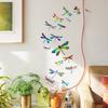 Ls13515 Laser Material Gradual Change Color Dragonfly Insect Wall Sticker Viewing Angle Different Pattern Color
