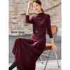 Women's Winter Wool Blend Semi-High Collar Two-Piece Skirt Set