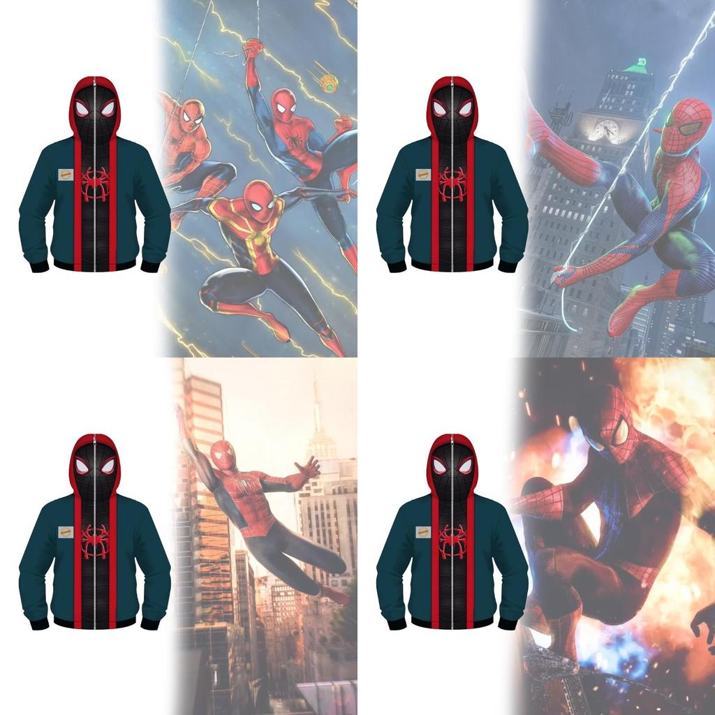 Spider Man Digital Print Hoodie For Men And Women Casual Fall Wear