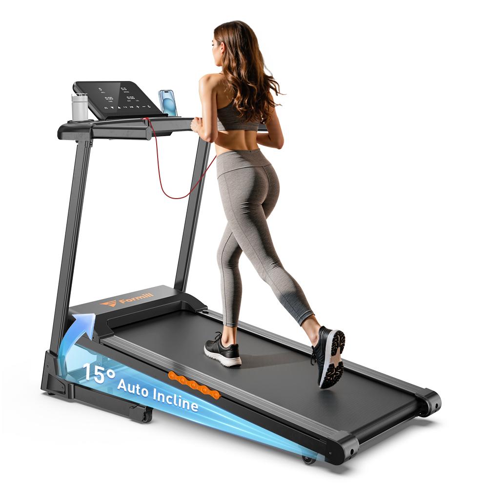Formill Walking Treadmill FT61 LED Display Remote Control Compact Walking Pad Home Office Use Treadmill with Incline