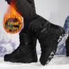 Men's Fleece-Lined Mid-Calf Snow Boots – Thick Sole for Winter Hiking