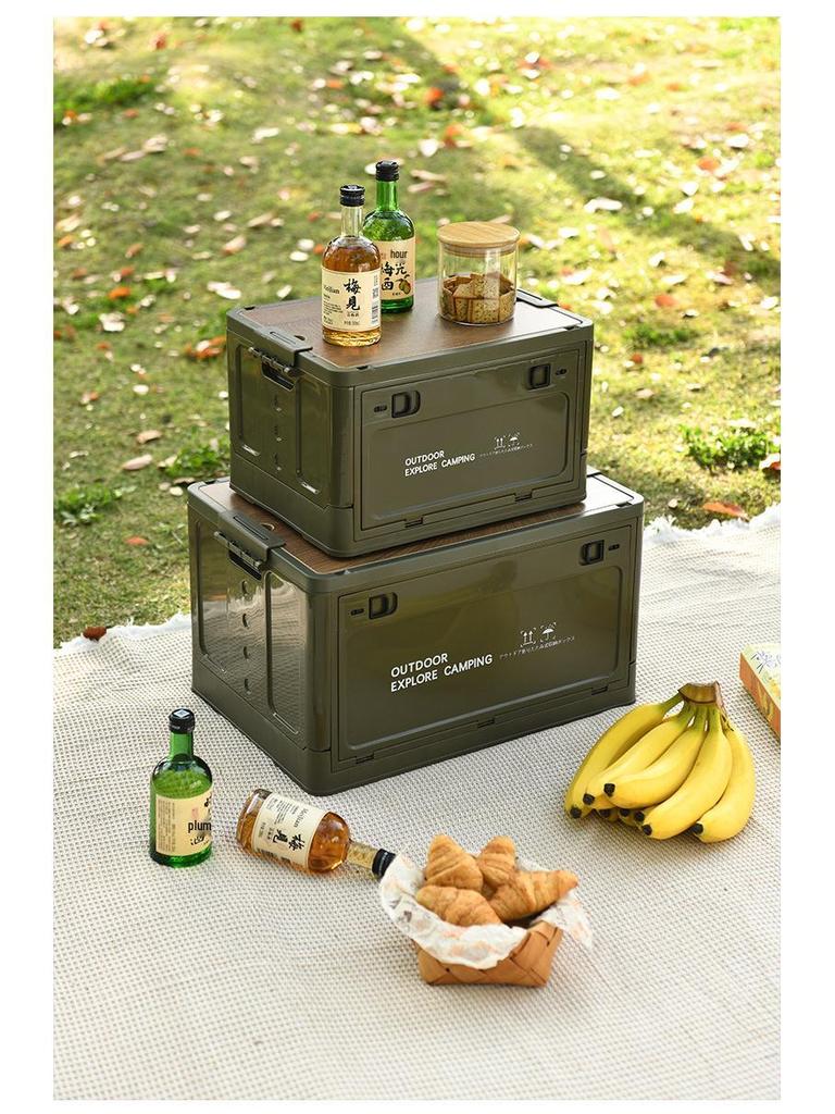Collapsible Outdoor Camping Storage Box for Travel, Picnic, and Car Trunk