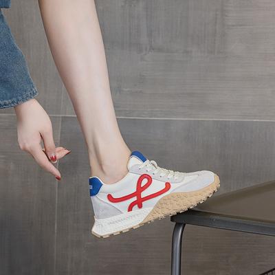 Platform Shoes Women's Autumn New Trend Breathable Heightening Lightweight Soft-soled Casual Sports Shoes