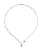 Polalita Surgical Link Chain Mini Flower Turquoise Charm Necklace (Plt-Nl-033_Sv)