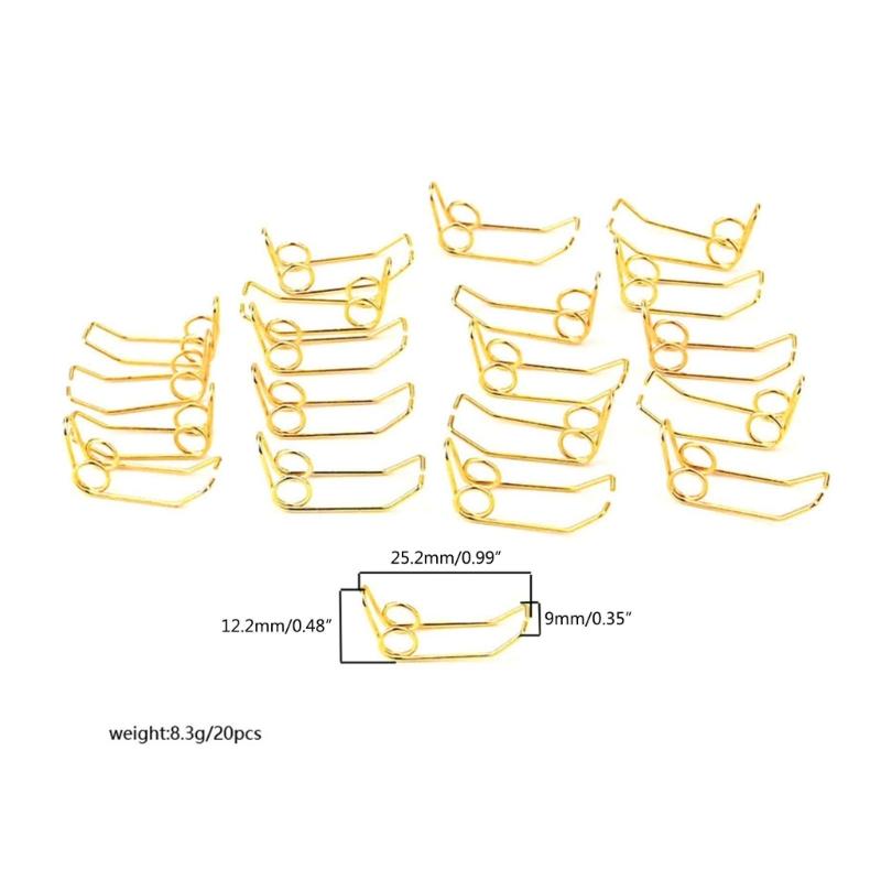 20Pcs Trumpet Water Key Spit Valve Stainless Steel Wire Springs Replacement Brass Instrument Parts Trumpet Repair Parts