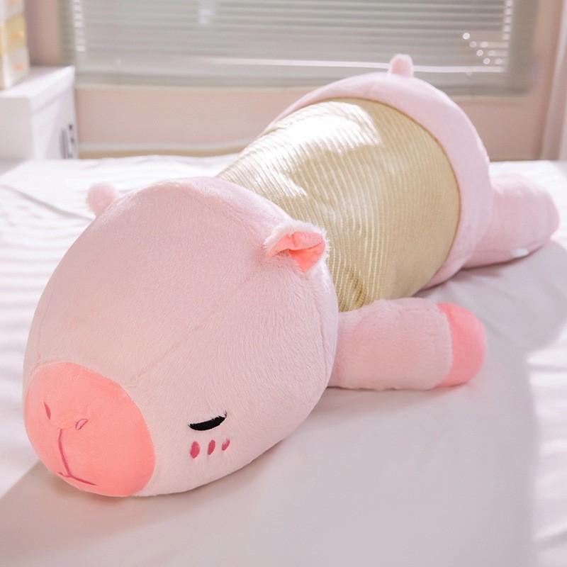 Cute Capybara Embroidered Plush Pillow For Girls And Boys Sleeping Bedside Cushion Support