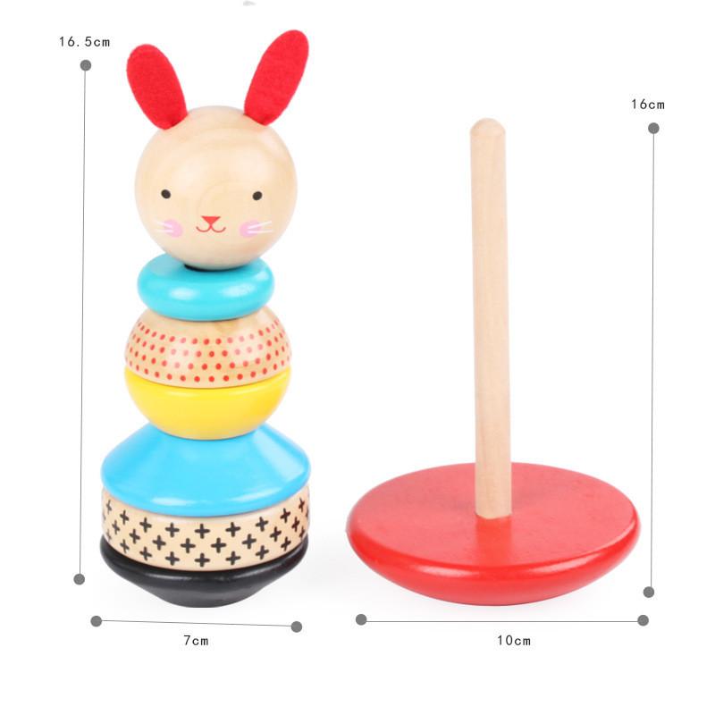 Wooden Bunny Balancing Children Toy Early Education Cognitive Skills Enhancement