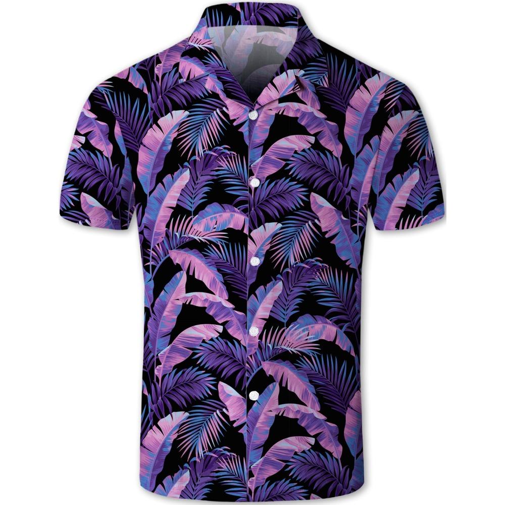 Spring New Mens 70s Disco Party Shirts Casual Paisley Button Down Shirt Vintage Floral Hawaiian Beach Short Sleeve Lapel Shirt