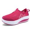 Women's Mesh Slip-On Platform Shoes - Spring/Summer Breathable Casual Sneakers with Thick Sole