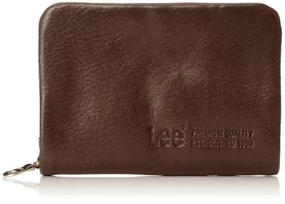 Lee Coin Premium Italian Soft Round Dark Brown Purse, Leather, Zipper,