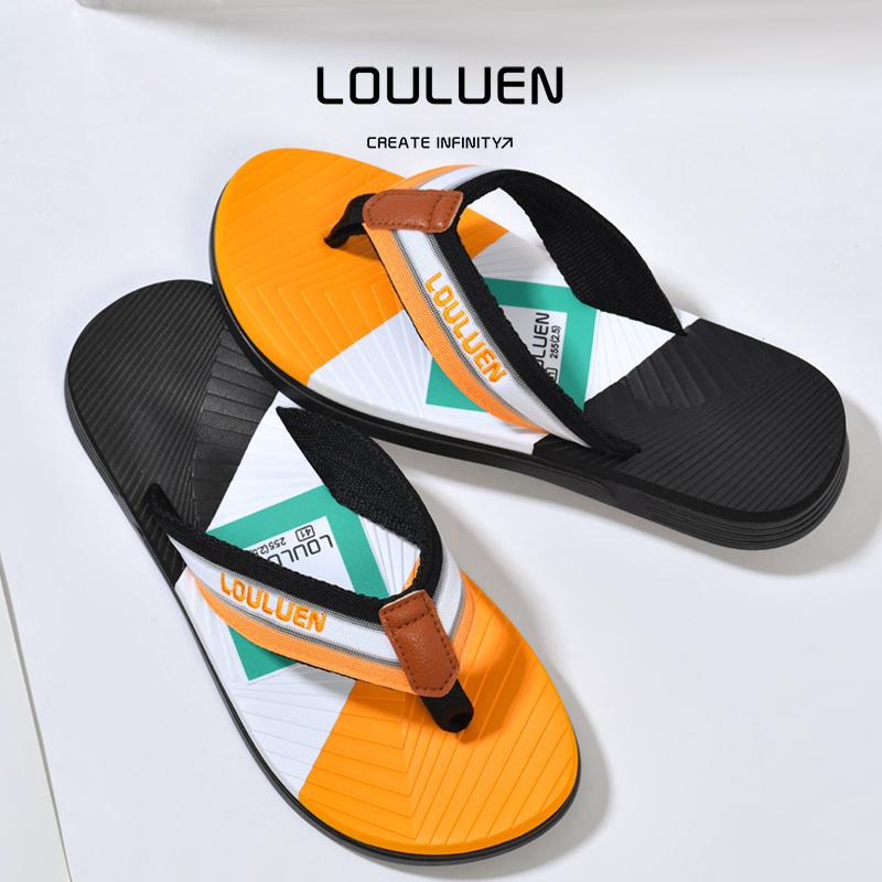 2025 summer new style flip flops men's anti slip outdoor beach slippers men's EVA casual sandals men's outdoor wear