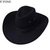 Artificial Suede Western Cowboy Hats Big-edge Gentleman Cowgirl Jazz Hat Outdoor Vacation Cap Party Cosplay Hat