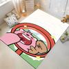 "Cartoon Pink Hippo and Brown Bear Pattern Kids Room Carpet Decor" Suitable for Use As an Anti-slip for Living Room Bedroom Sofas