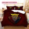 CA Osasuna Pattern Bedding Quilt Set  Home Decoration  Gift (1 * duvet cover + 2 * pillowcase  without core)