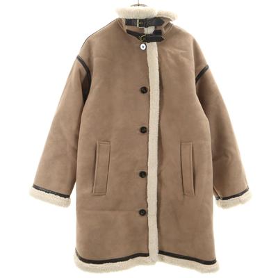 Mouton Coat M Beige Women Used
