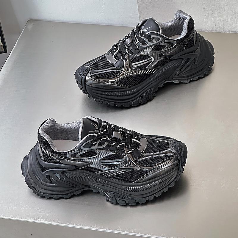 Dad shoes women's autumn new thick-soled heightening mesh casual shoes fashionable versatile couple sports shoes men