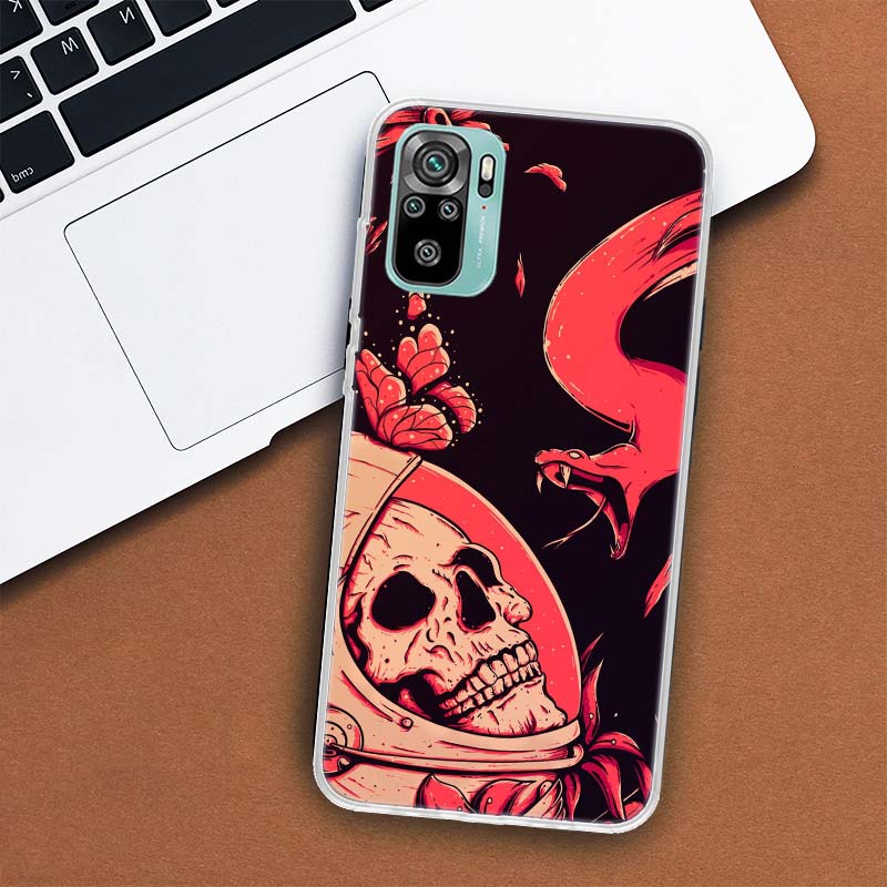 Retro Skull Butterfly Phone Case For Xiaomi Redmi 12 12C 10 10C 10A 9T 9C 9A 9 8 8A 7 7A 6 6A K20 K30 K40 Pro S2 Fundas Cover