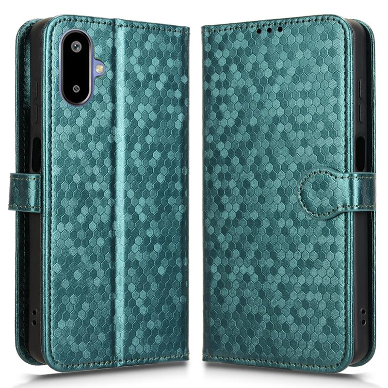For Samsung Galaxy F06 5G/M06 5G Wallet Case Dot Pattern Imprint PU Leather Phone Cover