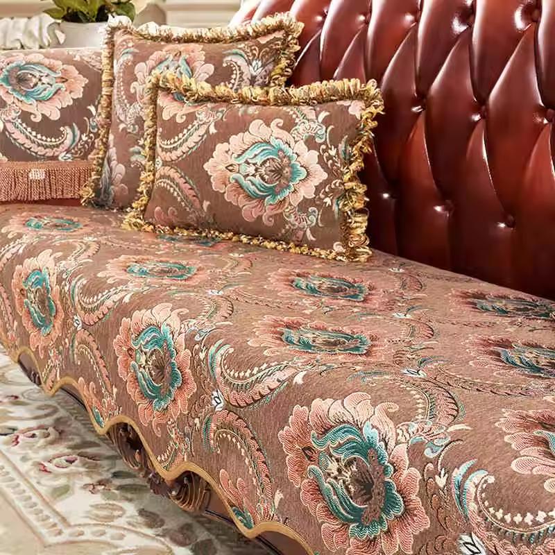Chenille-Texturen Universelle Sofabezüge Rutschfeste Couchbezüge Handtuch Sofa Schutzmatte Für Wohnzimmerdekoration Sofakissenpolster Sofa Seater 70x70cm