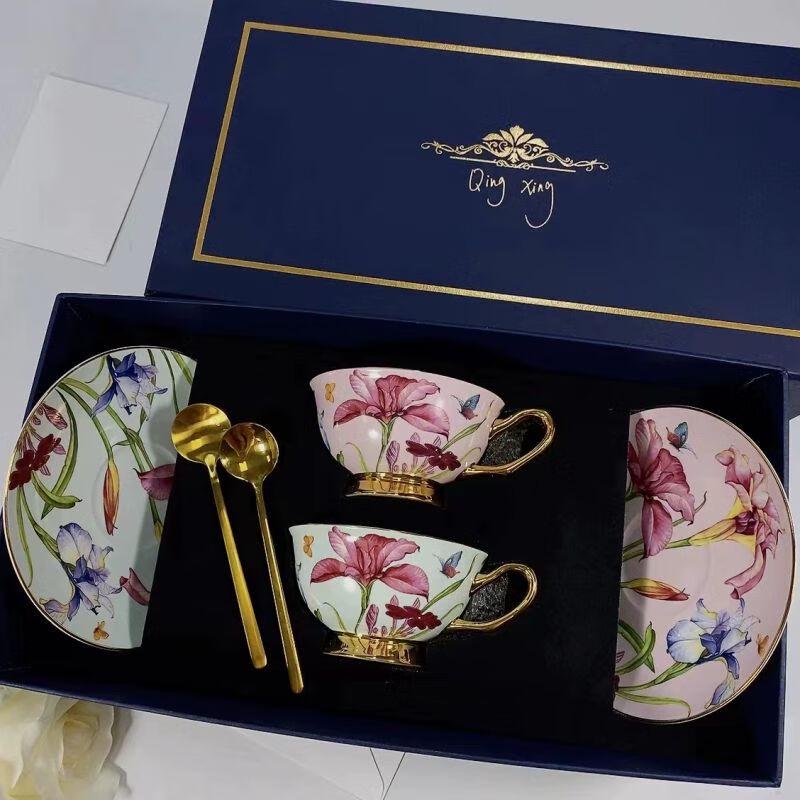 Luxury European Bone China Coffee & Tea Cup Set