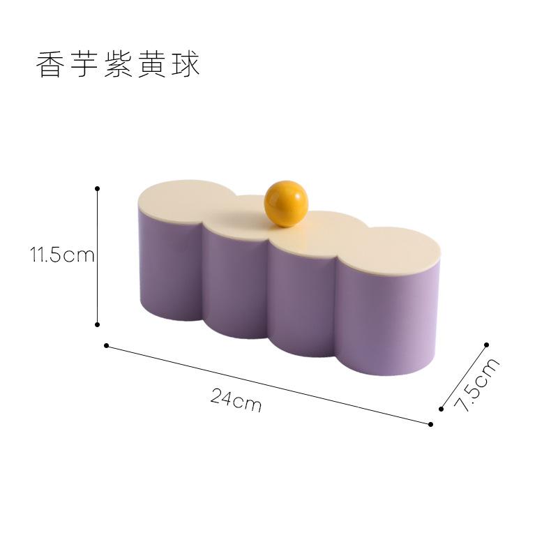 Makeup Remover Cotton Swab Can Desktop Dust-Proof Covered Storage Box Dressing Table Makeup Brush Holder Nordic Style