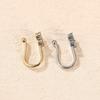 1PC puncture-free nose ring personality cool simple copper micro-inlaid zircon six-valve flower U-shaped nose clip female nose accessories