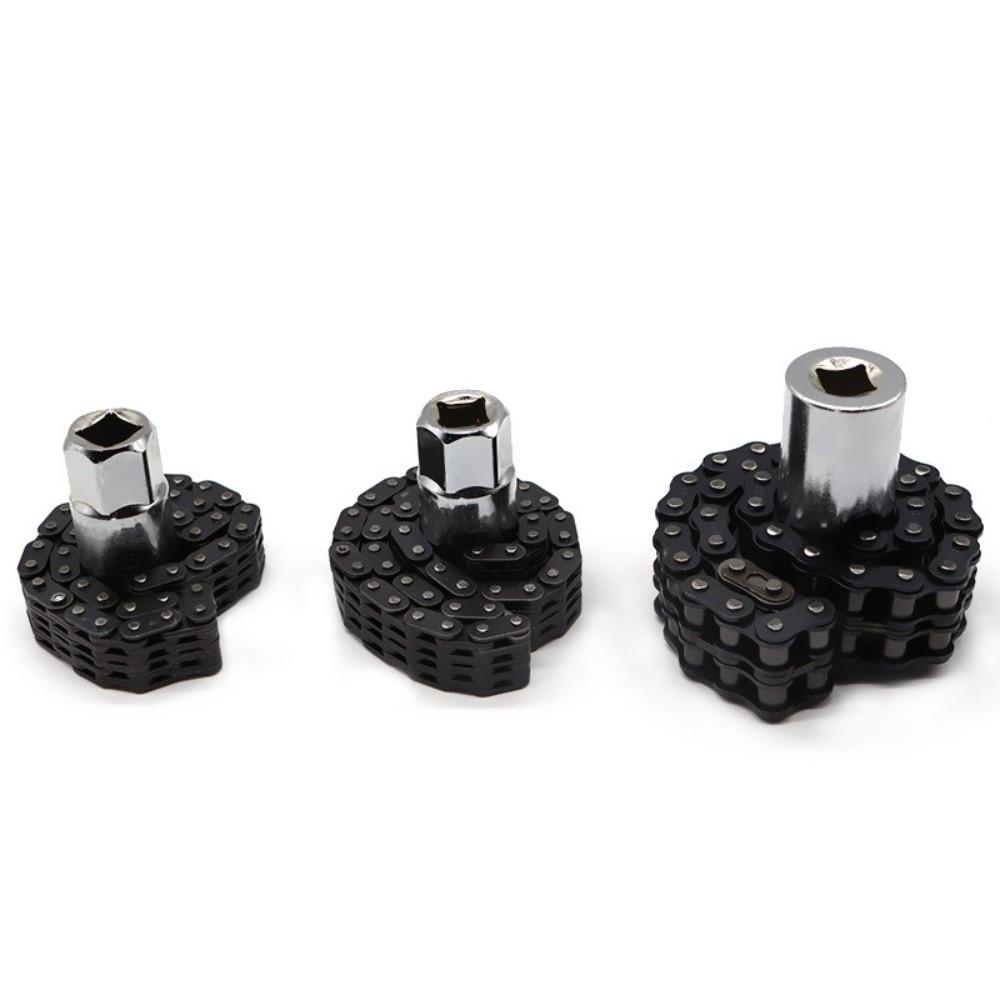14cm Length Oil Filter Wrench Double Chain Heavy Duty Wrench Auto Repair Tools DIY Garage Use