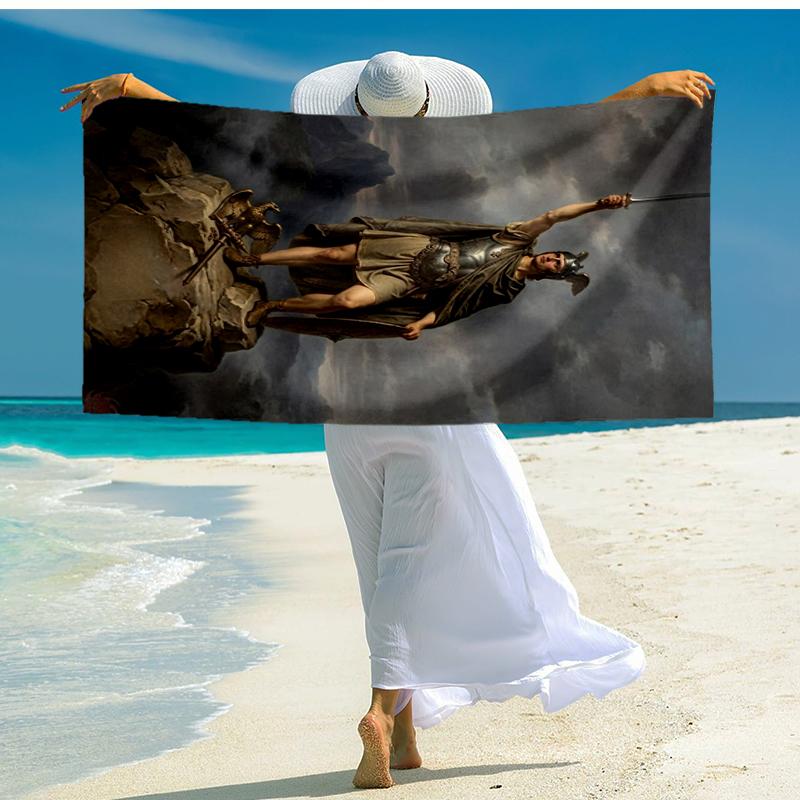 Ultra-Soft Beach Towel with Heroes of Gaul Theme,Ideal for Pool - Camping, Diving - Perfect Travel Essential, Vibrant Beach Towel.