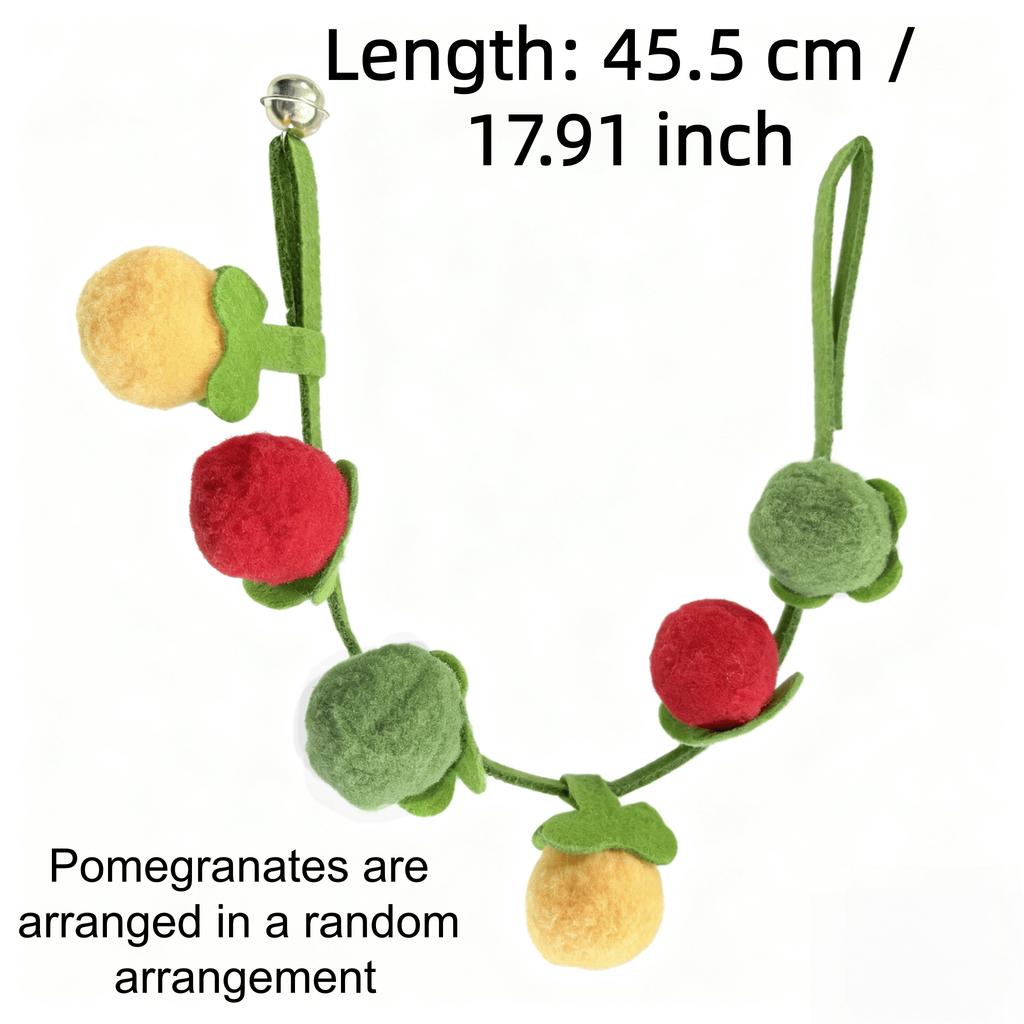 Tomato Cat Tease Bell Toy; Self-entertainment Toy with Bell Inside; Hang On the Door; Cat Toy with Fur Ball