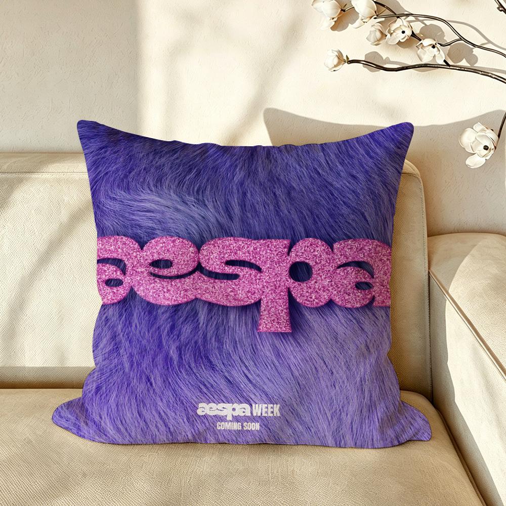 Kpop group aaespaas Cushion Cover Pillow Case Antidustmite Pillowcase Silky Short Plush Sofa Cushion Cover hot