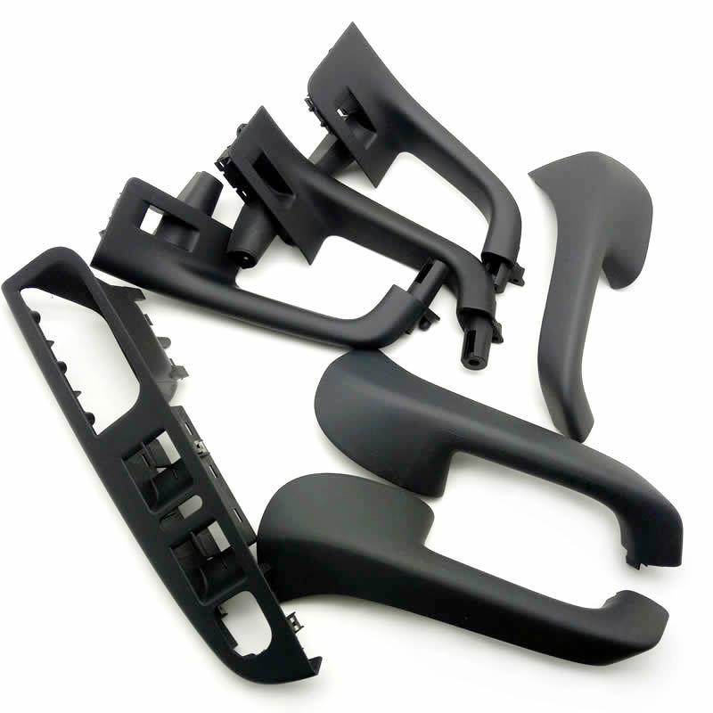 7PCS Black Interior Handle Door Grab Window Switch Bezel Cover for Golf 5 GTi-MK5 Jetta Inner Armrest 1K0 868 040B