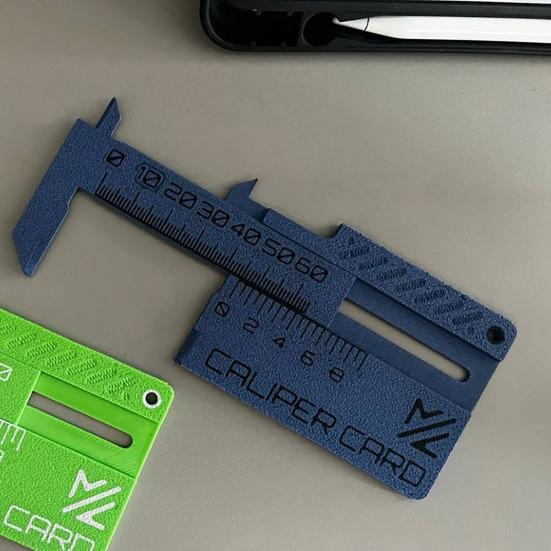 3D Printed Caliper Card Caliper Ruler Sliding Gauge Ruler Measuring Tool Portable Vernier Caliper Keychain Pendant for Quick Measurements