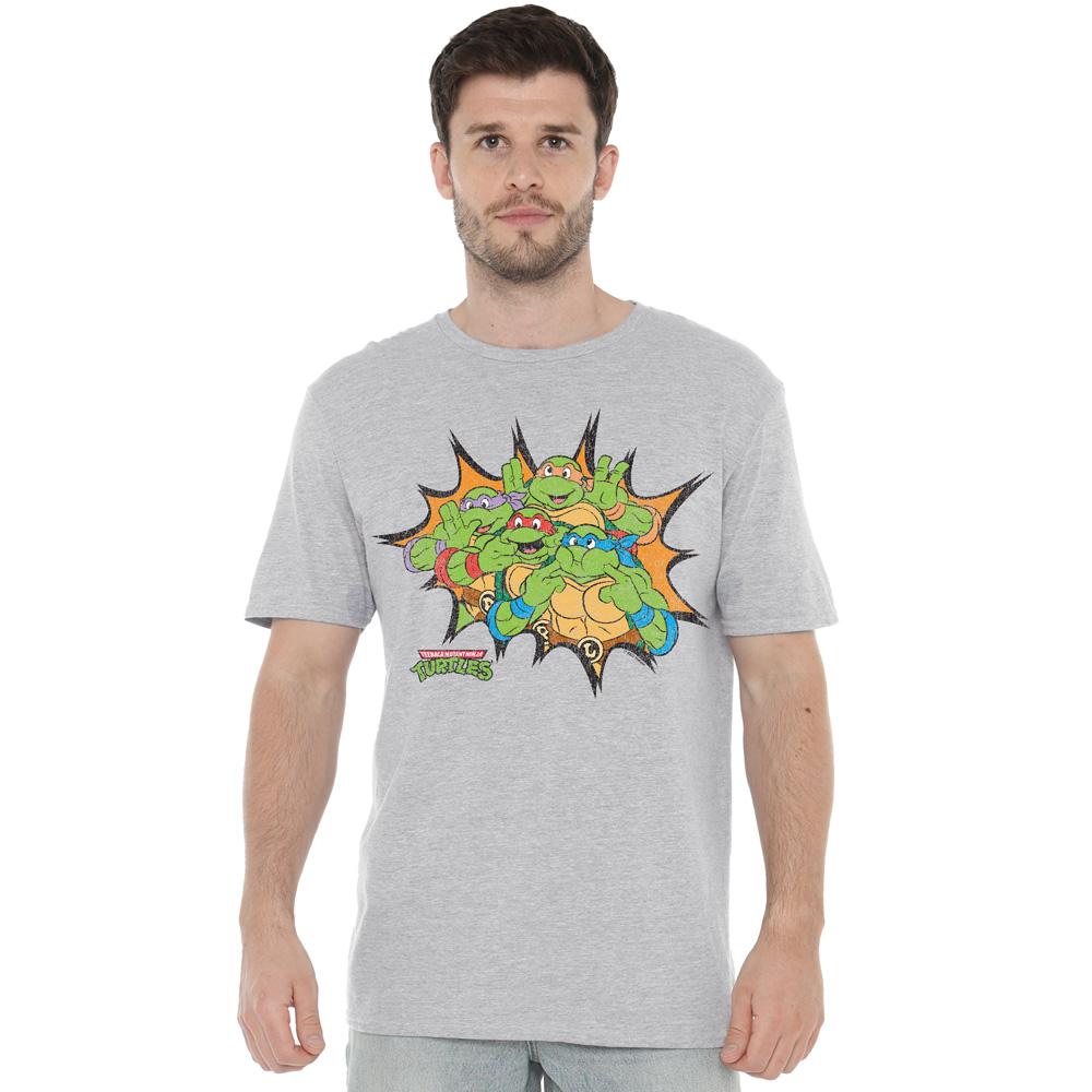 Teenage Mutant Ninja Turtles Mens Funny Face Turtles T-Shirt