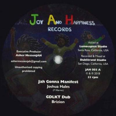 12inch Record JOSHUA HALES, BRIZION / RAS TAKURA; - Jah Gonna Manifest; Gdlkt Dub / Eat JAH003 Joy And Happine 2018 UK Reggae, Ska & Dub