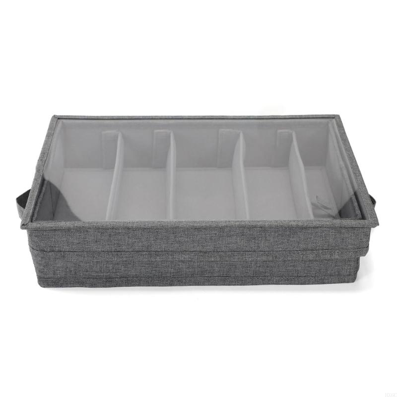Polyester Utensil Holder Adjustable Compartments Clear Top View Easy Access Container For Home Kitchens Dining Essential HX6C