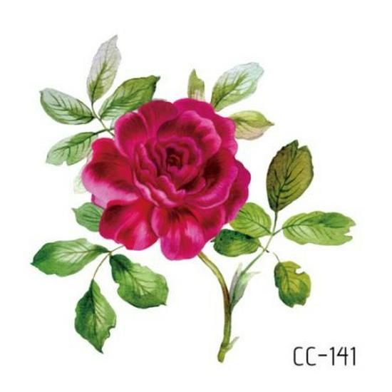 Waterproof Temporary Flower Tattoo Stickers - Fashionable, Beautiful, and Fresh Designs
