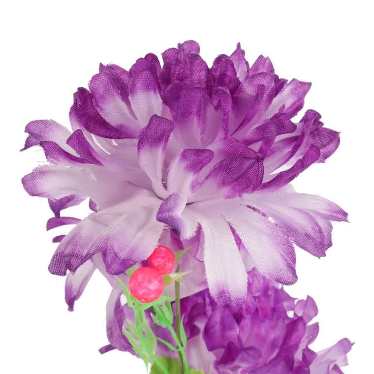 Bouquet of 6 purple chrysanthemums 52 cm
