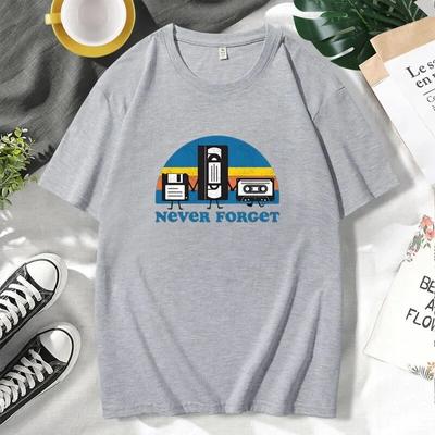 Forget Sarcastic Graphic Music Funny Printed T-Shirt Men Loose Oversize Tshirt Casual Breathable Short Sleeve Clothing