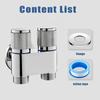 G1/2" Standard Messing 1 in 2 Aus Winkelventil Reinigungs-Toiletten-Bidet-Sprüher Shattaf Doppelgriff Wandmontage Set für Badezimmer