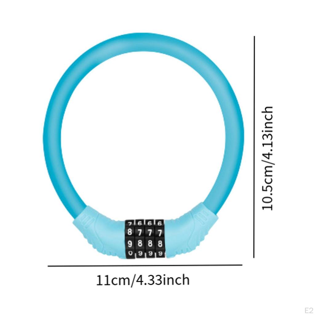 Bicycle Cable Lock Anti-theft 4 Digit Password Cycling Accessories Combination