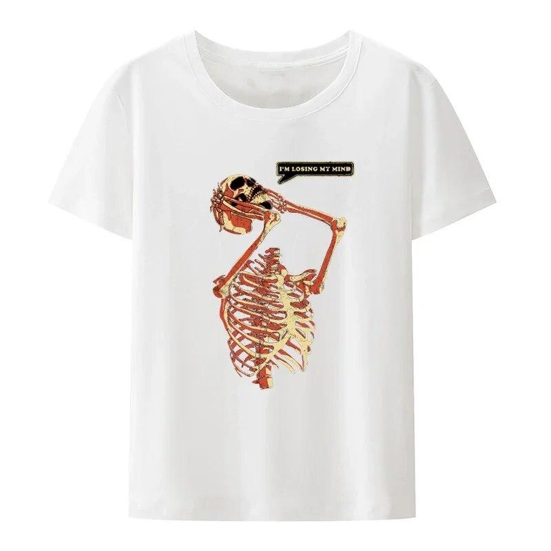Mamones Print Tops Cool Unisex Graphic T Shirts for Unisex Clothing Leisure O-neck Street Fashion Humor Women Clothes Cotton Tshirt