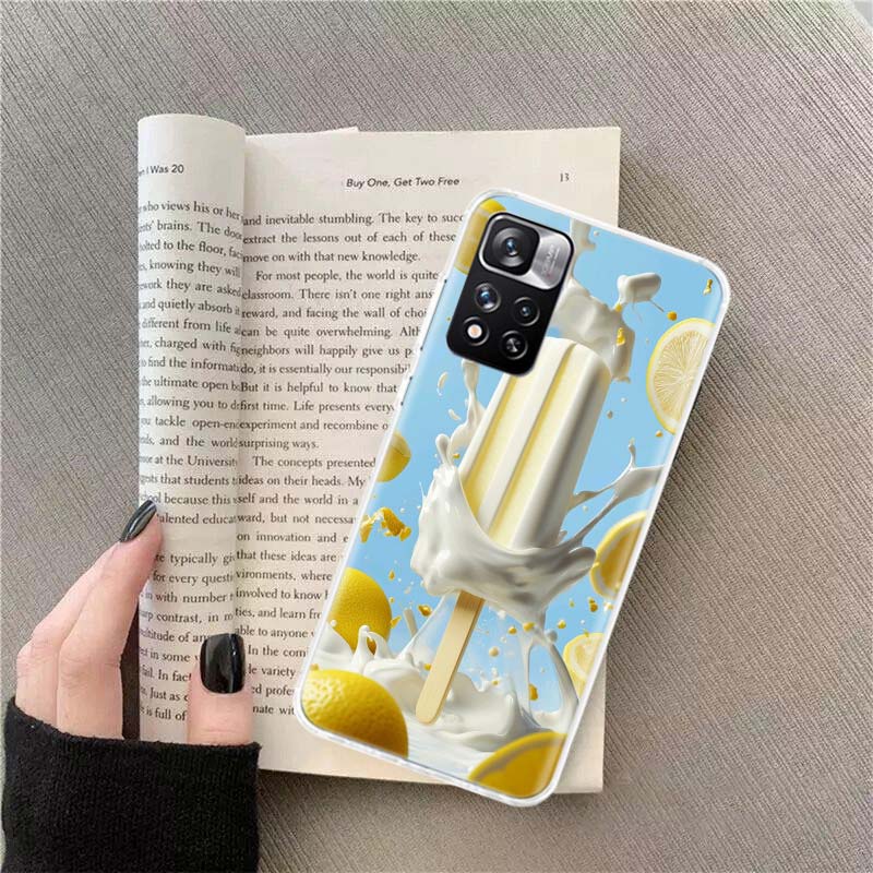 Colorful Ice Cream and Popsicles Phone Case For Redmi Note 13 12 Pro Plus 14 15 Pro 5G 11 11T 11E 11S 10 Pro 10S 9 9S Cover Cell